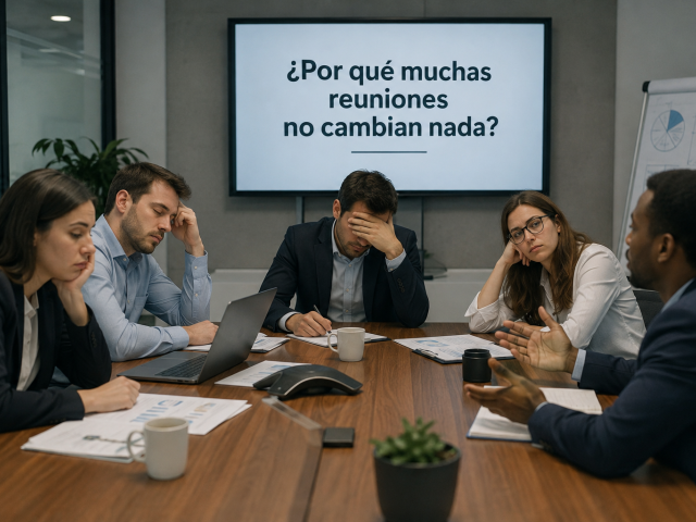reunión de trabajo con personas que están aburridas y desmotivadas